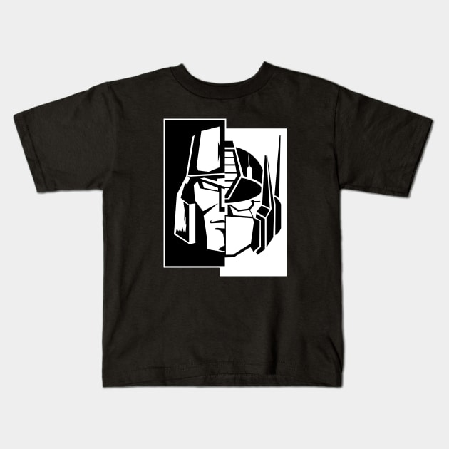 Transformers - GEN 1- Optimus Megatron mashup Kids T-Shirt by ROBZILLA